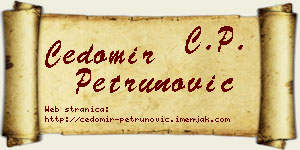 Čedomir Petrunović vizit kartica